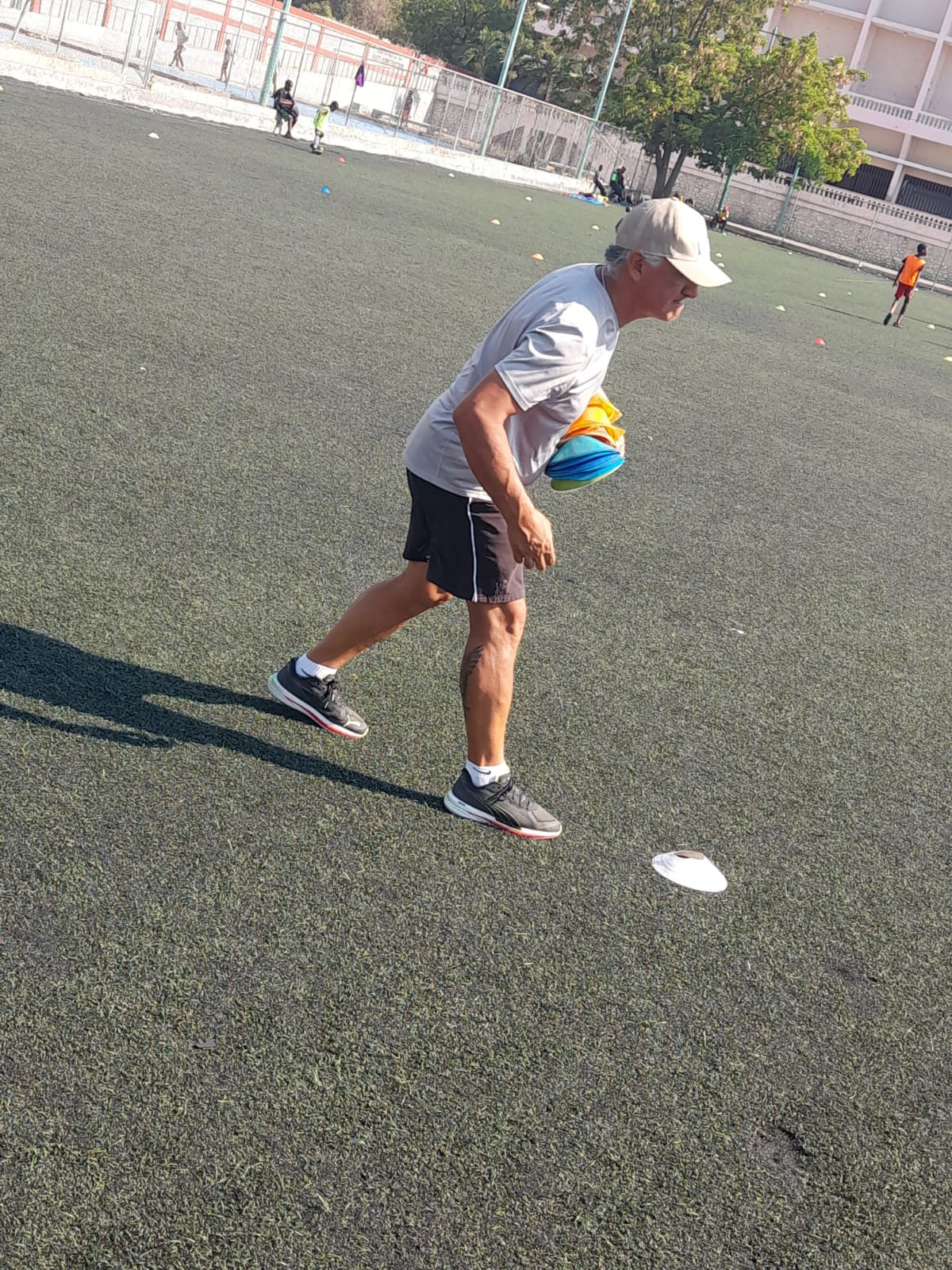 Fotografía recibida: trabajo de entrenamiento en cancha